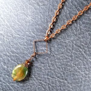 River Agate Copper Necklace
